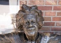 Closeup of `Einstein` sculpture by artist Gary Price in Vail Village, Colorado.
