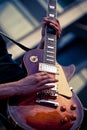 Closeup electric guitar Royalty Free Stock Photo