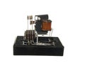 Closeup electromagnetic relay isolated on white background Royalty Free Stock Photo