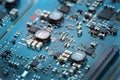 Closeup electronic circuit board. Royalty Free Stock Photo