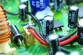 Closeup electronic circuit board Royalty Free Stock Photo