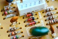 Closeup electronic circuit board