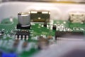 Closeup of electronic circuit boards Royalty Free Stock Photo