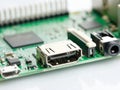 Closeup electronic computer board Royalty Free Stock Photo