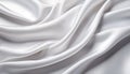Closeup of elegant white silk fabric cloth background with slight crumpling luxury texture design Royalty Free Stock Photo