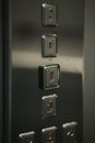 Closeup of elevator buttons with floor number Royalty Free Stock Photo