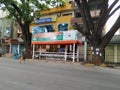 Closeup of Empty Bus Stand and road near Agrahara Dasarahalli, Magadi Road due to Covid 19 Lockdown in Bangalore