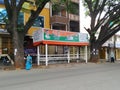 Closeup of Empty Bus Stand and road near Agrahara Dasarahalli, Magadi Road due to Covid 19 Lockdown in Bangalore