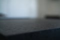 Closeup empty concrete terrazzo kitchen countertop