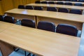 Closeup of an empty conference room before meeting . Royalty Free Stock Photo