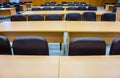 Closeup of an empty conference room before meeting . Royalty Free Stock Photo