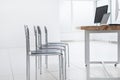 Closeup of an empty conference room before meeting Royalty Free Stock Photo