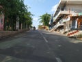 Closeup of Almost empty roads in a residential area due to lock down for Corona Virus or Covid 19