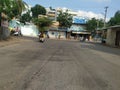 Closeup of Almost empty roads in a residential area due to lock down for Corona Virus or Covid 19