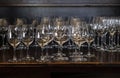 Closeup of Empty Wine Glasses in Various Shapes #4