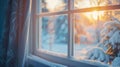 Closeup of energyefficient windows designed to keep out drafts and maintain a comfortable indoor temperature