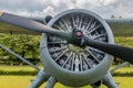 Closeup of engine and front cowling