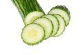 Closeup english cucumber sliced Royalty Free Stock Photo