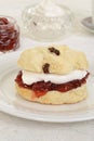 Closeup english devon cream tea Royalty Free Stock Photo