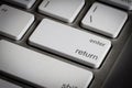 Closeup of enter key in a keyboard. Royalty Free Stock Photo