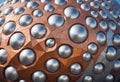 Closeup of the Epcot balls, geometric patterns with light and shadow effects Royalty Free Stock Photo