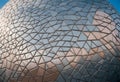 Closeup of the Epcot balls, geometric patterns with light and shadow effects Royalty Free Stock Photo