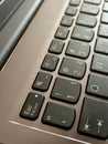 Closeup of qwerty black keyboard of a laptop Royalty Free Stock Photo