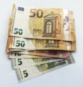 Closeup Euro Money Banknotes