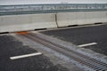 Closeup of an expansion joint on a bridge Royalty Free Stock Photo