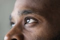 Closeup of an eye of a black man Royalty Free Stock Photo