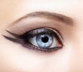 Closeup eye-zone make-up Royalty Free Stock Photo
