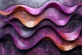 Closeup eyecatching purple and magenta wave pattern on black background Royalty Free Stock Photo