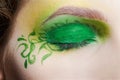 Closeup of eyezone bodyart