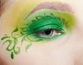 Closeup of eyezone bodyart