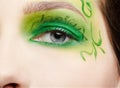 Closeup of eyezone bodyart