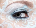 Closeup of eyezone bodyart