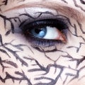 Closeup of eyezone bodyart