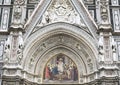 Closeup of The Facade of the Cathedral of Florence