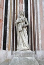 Closeup of the facade of Orvieto cathedral Royalty Free Stock Photo