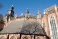 Closeup of the facade of the Walburgiskerk