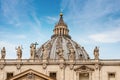 Closeup of the famous Basilica of Saint Peter - Vatican city Rome Royalty Free Stock Photo