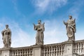 Colonnade and Statues by Gian Lorenzo Bernini - Saint Peter square Vatican City Rome Royalty Free Stock Photo