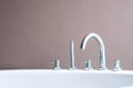 Closeup bathtub faucet Royalty Free Stock Photo