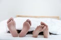 Closeup feet young couple Royalty Free Stock Photo