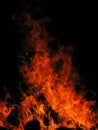 Closeup of a fire