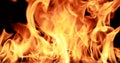 Closeup Fire flame abstract background Royalty Free Stock Photo