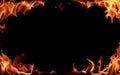 Closeup Fire flame abstract background Royalty Free Stock Photo