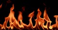 Closeup Fire flame abstract background Royalty Free Stock Photo