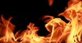 Closeup Fire flame abstract background