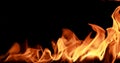 Closeup Fire flame abstract background Royalty Free Stock Photo